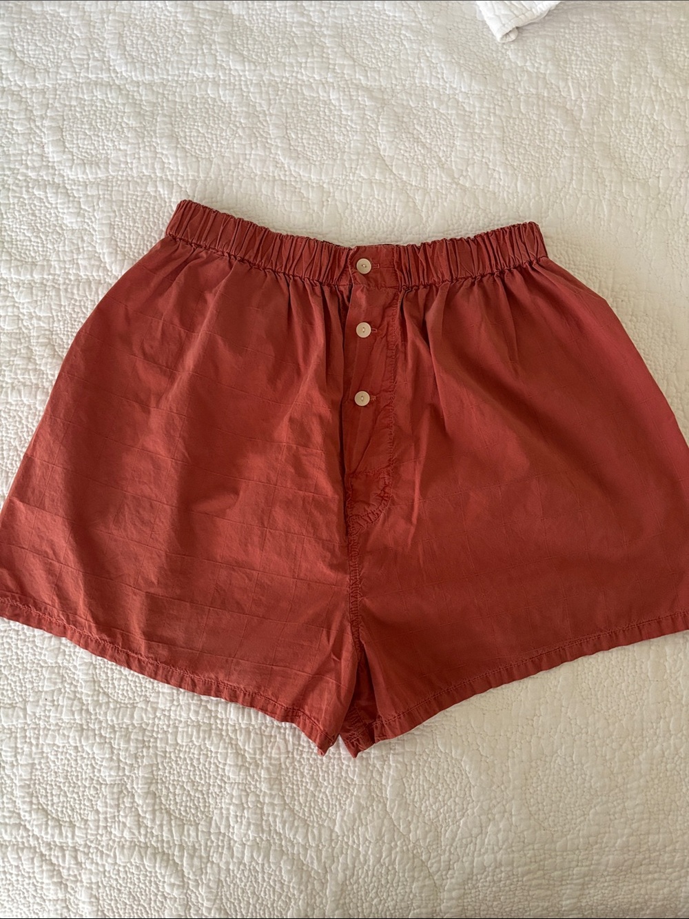 Rudy Jude Tony shorts in “Window Pane Rust” S- 100% plant dyed organic cotton